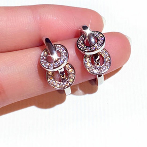 14k gold diamond earrings - Picture 6 of 10